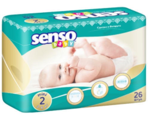 Подгузники детские Senso Baby (Сенсо Бэби) mini (3-6 кг)