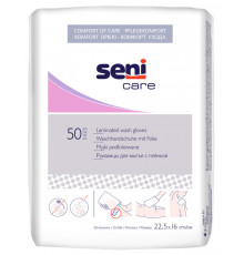 Рукавица для мытья с непроницаемой пленкой внутри Seni Care